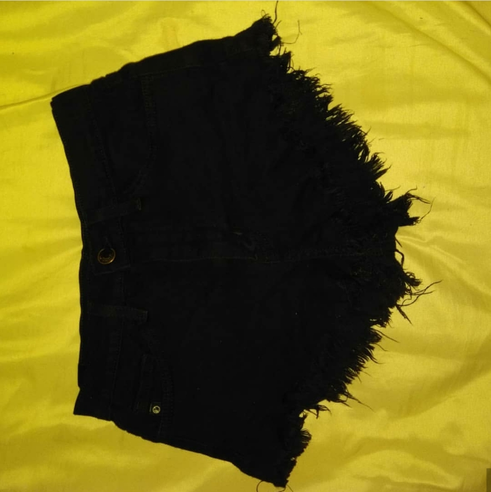 black shorts